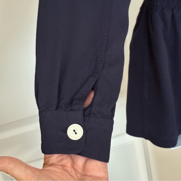 Liz Sport Navy Blue Jacket Large Button Pockets - Picture 6 of 10